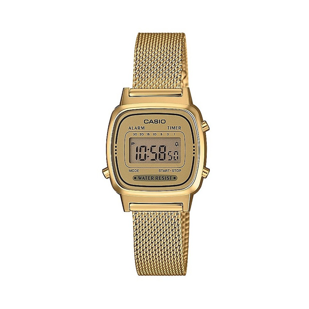 1 - Casio watch woman resin digital bracelet LA670WEMY-9EF steel