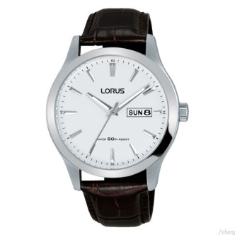 1 - Lorus steel watch only time man RXN29DX9 Classic leather strap