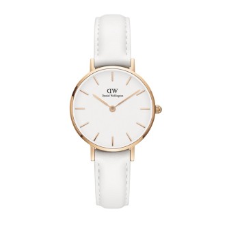 1 - Orologio Daniel Wellington acciaio solo tempo donna analogico cinturino in pelle DW00100249 Classic Petite Bondi