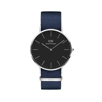 1 - Watch Daniel Wellington steel only time unisex analog strap NATO DW00100278 Classic Black Bayswater