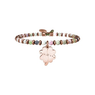 1 - Bracciale Kidult 731432 acciaio 316L PVD Rosè con pietra Agata collezione Nature