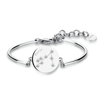 1 - Bracciale Brosway BHK22 piastrina con segno zodiacale pesci in acciaio 316L collezione Chakra