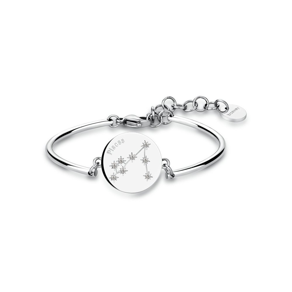 1 - Brosway bracelet BHK22 plate with zodiac sign fish in 316L steel Chakra collection