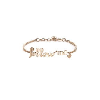 1 - Brosway BHK295 bracelet in 316L steel with Rose Gold PVD and "Follow me" phrase Chakra Collection