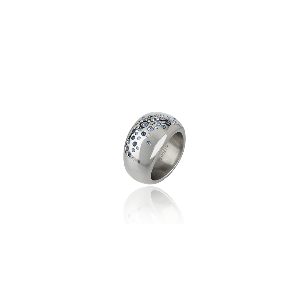 1 - Anello Breil TJ2634 in acciaio lucido con cristalli collezione Illusion