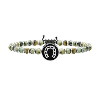 1 - Bracciale Kidult 731214 Turchese  con ciondolo ferro di cavallo e cristalli collezione Symbols