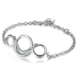 1 - Brosway BBN13 bracelet in rhodium-plated brass with zirconia pave Ribbion collection