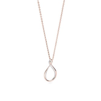 1 - Brosway BBN13 Infinito necklace in rhodium plated brass with zircons pavé collection Ribbion