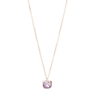 1 - Collana Brosway BTN42 in acciaio 316L con PVD Oro Rosa e cristallo antique Pink Swarovski collezione N-Tring