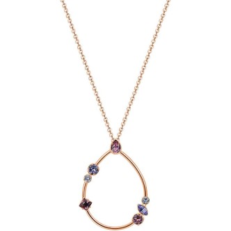 1 - Brosway BFF89 necklace in rhodium plated brass with pink gold plating with Affinity collection crystals