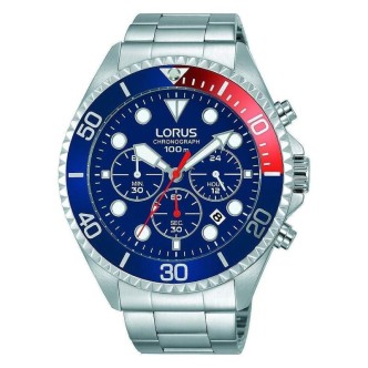 1 - Man stainless steel Lorus watch Analog chronograph stainless steel bracelet RT317GX9 Sports