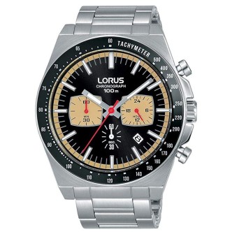 1 - Man stainless steel Lorus watch Analog steel chronograph bracelet RT351GX9 Sports