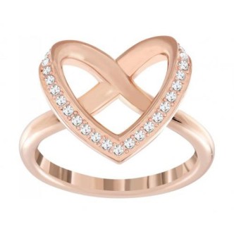 1 - Rose gold plated Swarovski 5113590 ring with Cupidon collection crystals