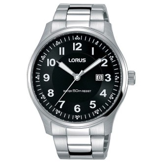 1 - Orologio Lorus acciaio uomo solo tempo analogico bracciale in acciaio RH935HX9 Classic