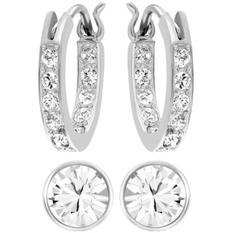 1 - Swarovski woman hoop earrings with crystals 5113770