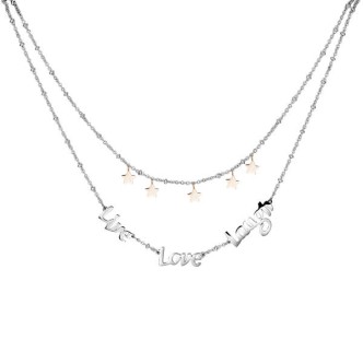 1 - Collana Brosway BRP01 in acciaio 316L con stelline collezione Script