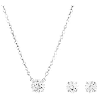 1 - Swarovski necklace woman 5113468 rhodium-plating Attract collection