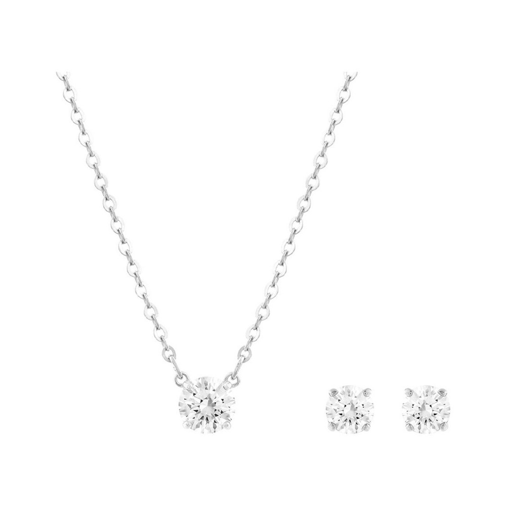 1 - Swarovski necklace woman 5113468 rhodium-plating Attract collection