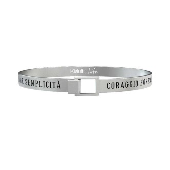 1 - Bracciale Kidult 731395L acciaio 316L con frase collezione Philosophy