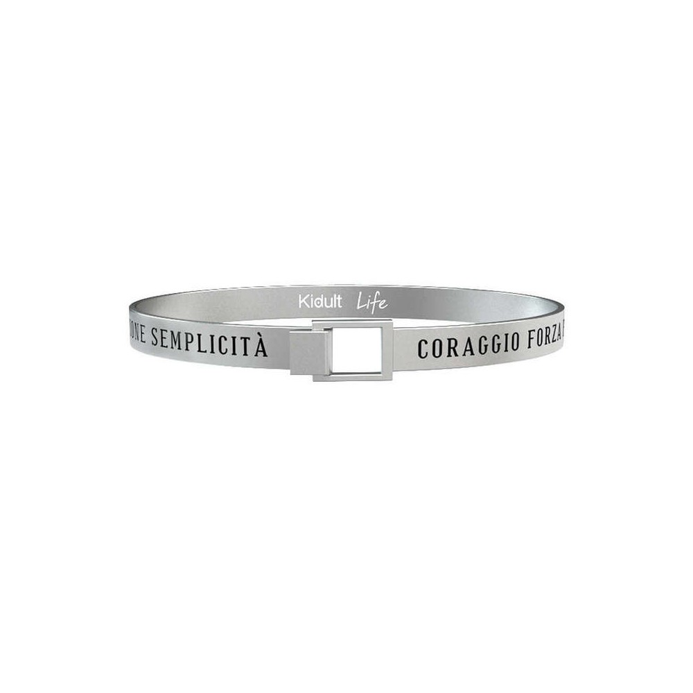 1 - Bracciale Kidult 731395L acciaio 316L con frase collezione Philosophy