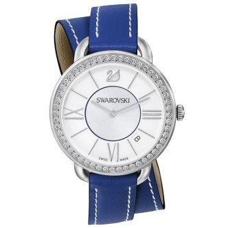 1 - Watch Swarovski woman steel only time analogue leather strap 5095942 Aila Day