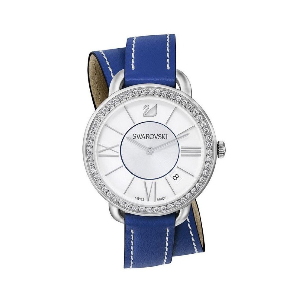 1 - Watch Swarovski woman steel only time analogue leather strap 5095942 Aila Day