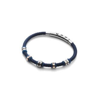 1 - 4US Cesare Paciotti 4UBR2733 bracelet in blue string Roll Over collection