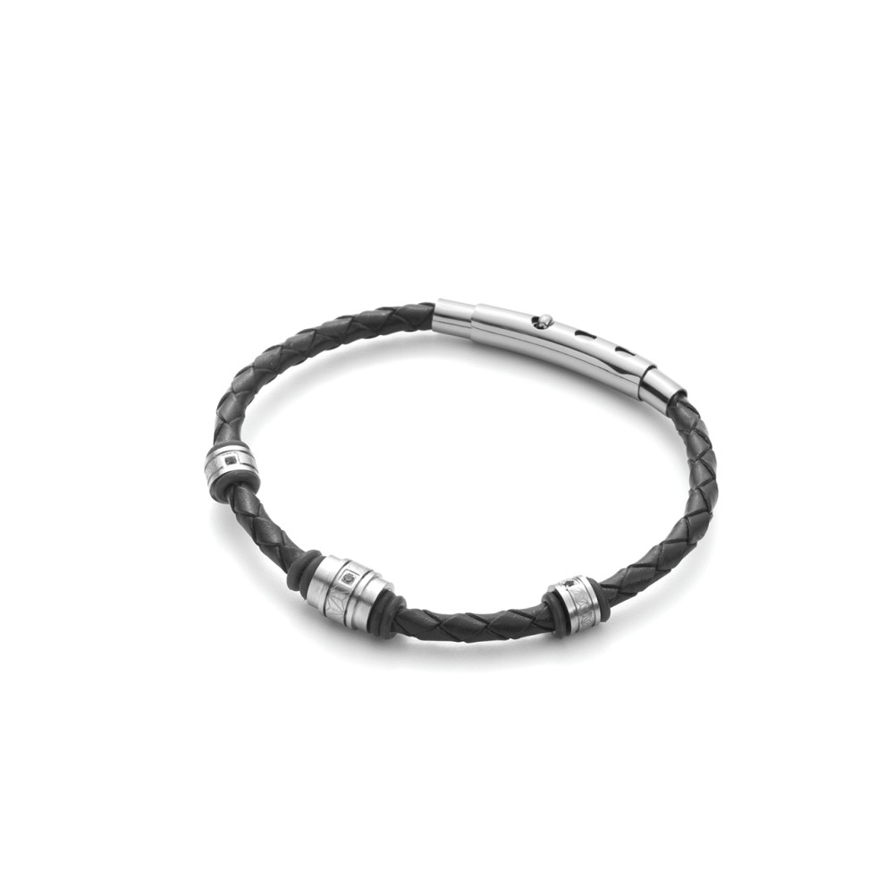 1 - Bracciale 4US Cesare Paciotti 4UBR2724 in pelle collezione Barrels