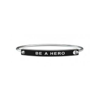 1 - Bracciale Kidult 731397 acciaio 316L con frase BE A HERO collezione  Philosophy