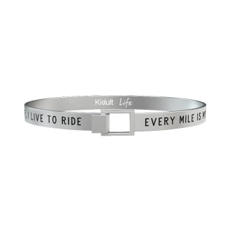 1 - Bracciale Kidult 731394L acciaio 316L con frase collezione Free Time