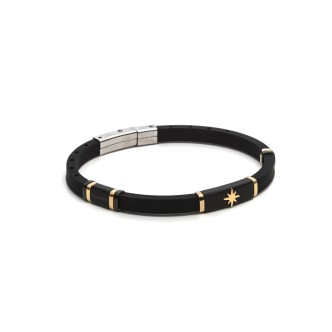 1 - 4US Cesare Paciotti 4UBR2341 bracelet in rubber Gold Wind collection