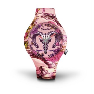 1 - Orologio Doodle acciaio solo tempo donna cinturino in silicone DOAR003 Tattoo Mood