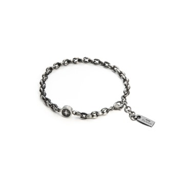 1 - Bracciale 4US Cesare Paciotti 4UBR2102 in acciaio collezione Black Dolphins