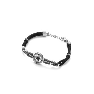 1 - Bracciale 4US Cesare Paciotti 4UBR2741 in acciaio con cordino collezione Offshore