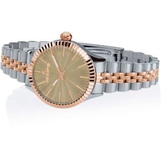 1 - Hoops steel watch only time woman analogue steel bracelet 2560LSRG-04 Luxury Silver & Gold