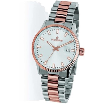 1 - Orologio Hoops acciaio solo tempo donna analogico bracciale in acciaio 2590LSRG02 Luxury Silver & Gold