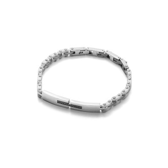 1 - 4US Cesare Paciotti 4UBR2710 steel bracelet in Shiny Present collection