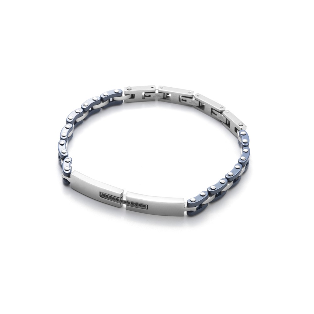 1 - 4US Cesare Paciotti 4UBR2708 steel bracelet in Shiny Present collection