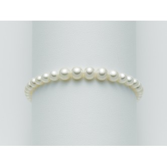 1 - Bracciale Miluna PBR1086 in Oro 750/1000 con perle col. bianco 4-7