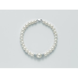 1 - Bracciale Miluna PBR2538 Oro 750/1000 con perle col. bianco 5-5,5