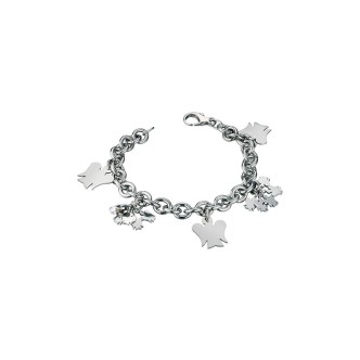 1 - Roberto Giannotti GIA123 bracelet with silver charms Angels collection