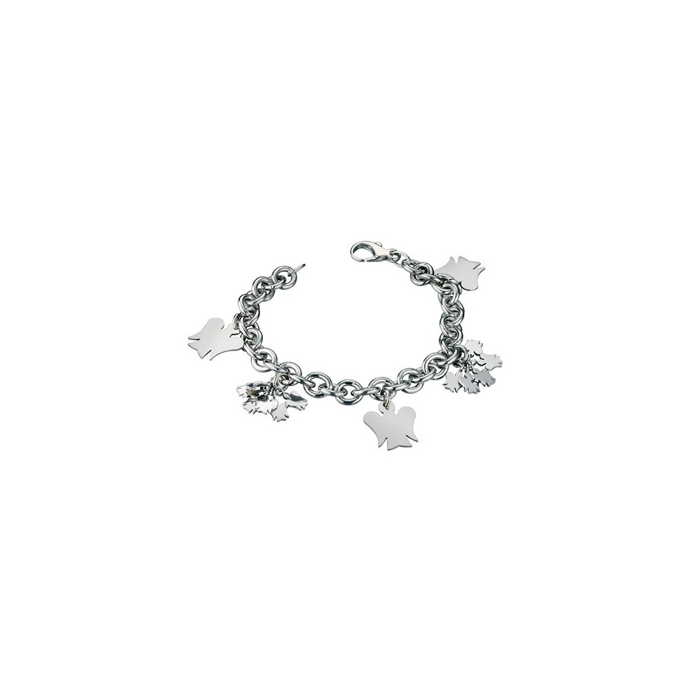 1 - Roberto Giannotti GIA123 bracelet with silver charms Angels collection