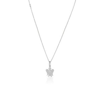 1 - Necklace Roberto Giannotti GIA285 angel pendant in silver Angeli collection