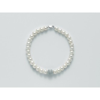 1 - Miluna bracelet PBR2534 in 750/1000 gold with pearls col. white 5.5 - 6