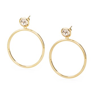 1 - Brosway woman earrings BRT30 PVD Gold steel with Swarovski crystals E-Tring collection