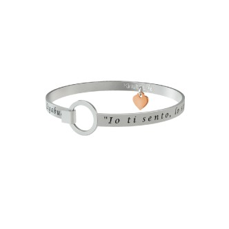 1 - Bracciale Kidult 731564 acciaio 316L "Ti sento" Ligabue Collection Free Time