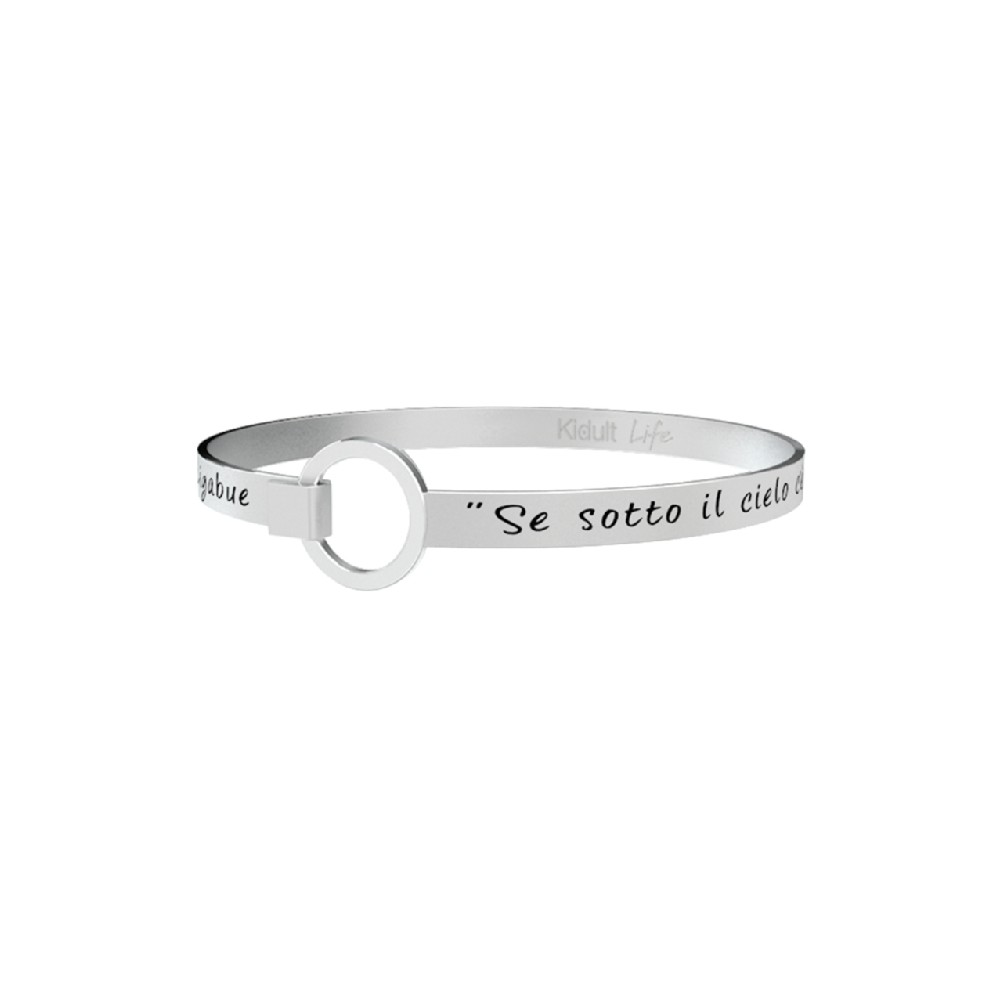 1 - Bracciale Kidult 731566 acciaio 316L "Seduto in riva al fosso" Ligabue Collection Free Time