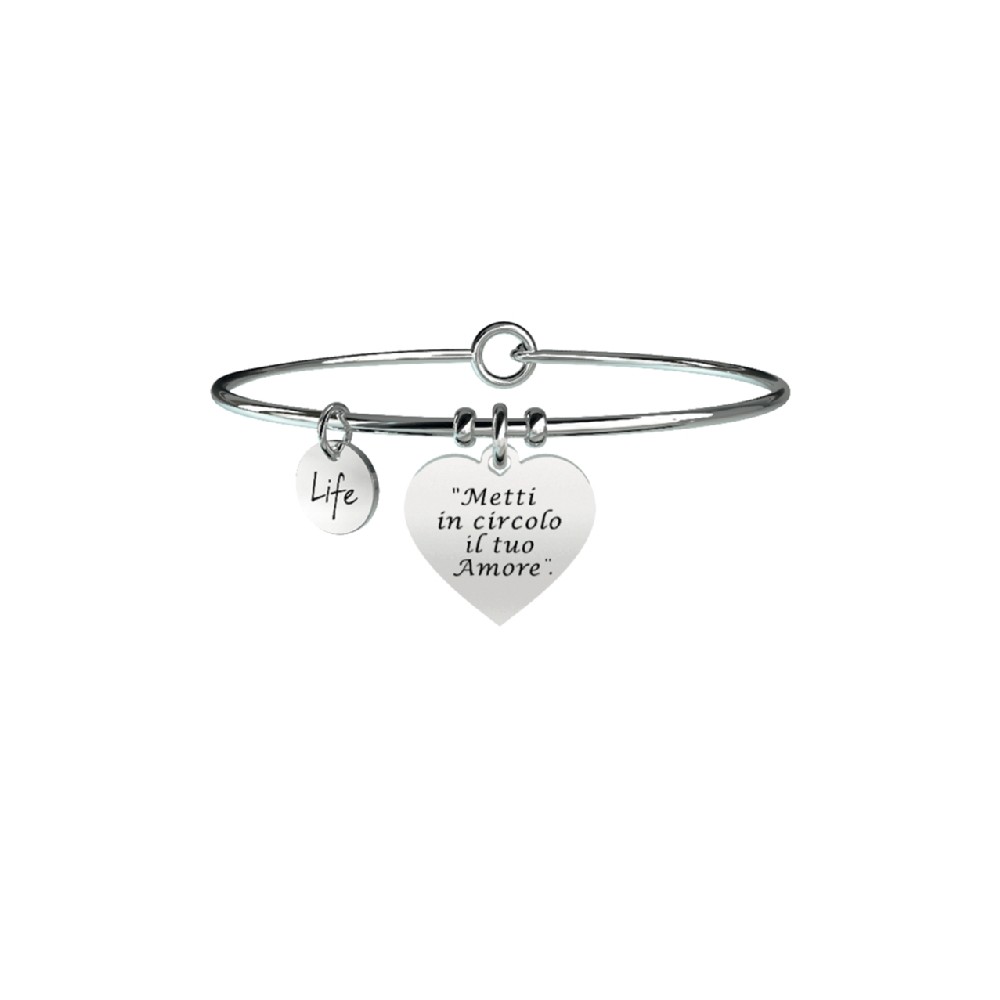 1 - Kidult Bracelet 731570 316L stainless steel" "Put your love in your circle" "Ligabue Collection Free Tim