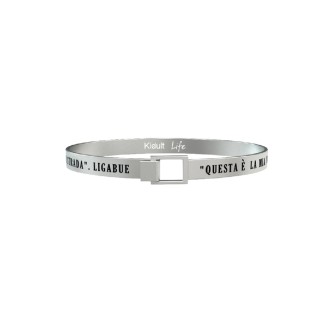 1 - Bracciale Kidult uomo 731556 acciaio 316L "Questa è la mia vita" Ligabue Collection Free Time