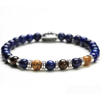 1 - Bracciale Gerba Blue Sky Light 247 uomo collezione Stone